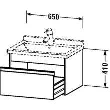 Тумба графит матовый 65 см Duravit Ketho KT666304949