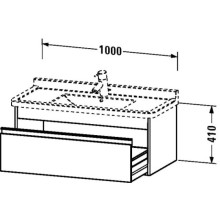 Тумба тауп матовый 100 см Duravit Ketho KT666509191