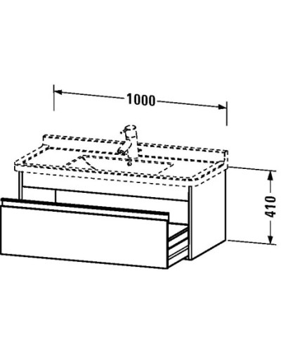 Тумба тауп матовый 100 см Duravit Ketho KT666509191