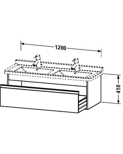 Тумба графит матовый 120 см Duravit Ketho KT666604949