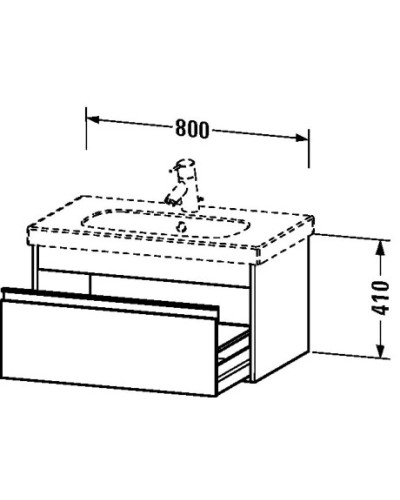 Тумба тауп матовый 80 см Duravit Ketho KT666709191