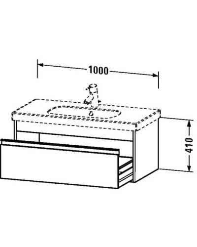 Тумба графит матовый 100 см Duravit Ketho KT666804949