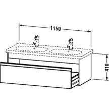 Тумба белый глянец 115 см Duravit Ketho KT666902222