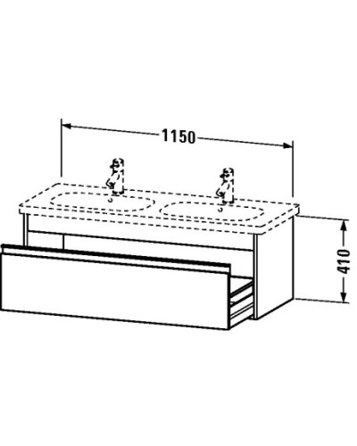 Тумба лен 115 см Duravit Ketho KT666907575