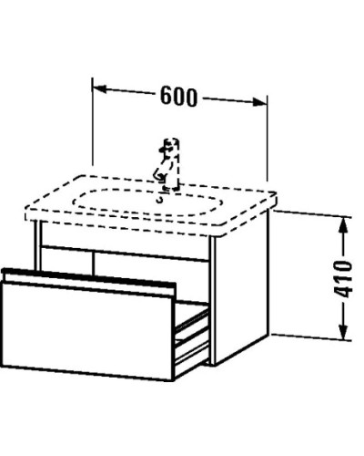 Тумба бетонно-серый матовый 60 см Duravit Ketho KT667000707