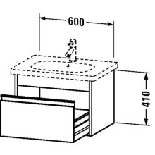 Тумба лен 60 см Duravit Ketho KT667007575