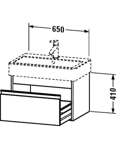 Тумба орех 65 см Duravit Ketho KT668407979