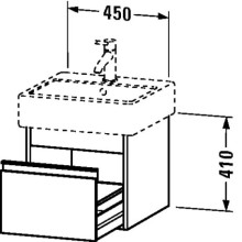 Тумба белый матовый 45 см Duravit Ketho KT668501818