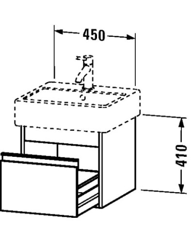 Тумба орех 45 см Duravit Ketho KT668507979