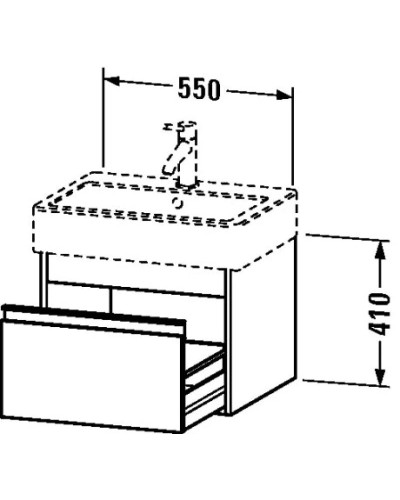 Тумба графит матовый 55 см Duravit Ketho KT668604949