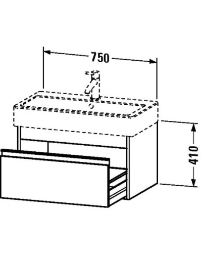Тумба базальт матовый 75 см Duravit Ketho KT668704343