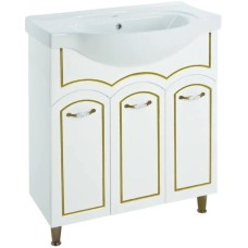 Тумба белый глянец золотая патина 67,3 см Bellezza Амелия 4630311000381