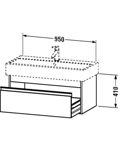 Тумба каштан 95 см Duravit Ketho KT668805353