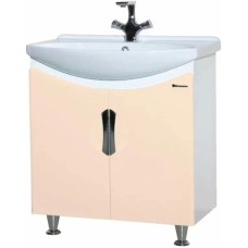 Тумба бежевый глянец/белый глянец 63 см Bellezza Лагуна 4632110240074