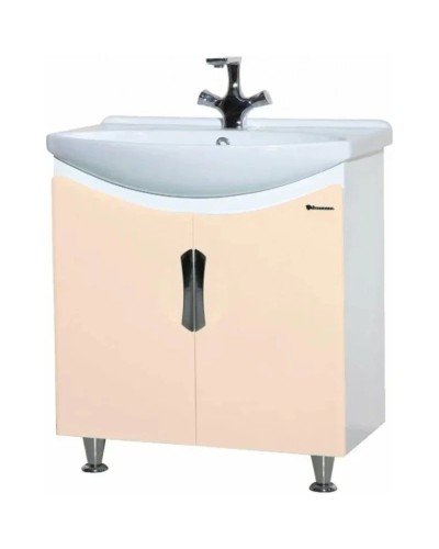 Тумба бежевый глянец/белый глянец 63 см Bellezza Лагуна 4632110240074