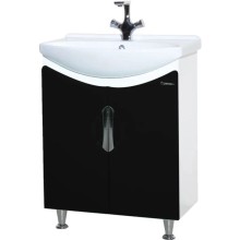 Тумба черный глянец/белый глянец 63 см Bellezza Лагуна 4632110240043