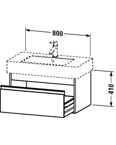 Тумба орех 80 см Duravit Ketho KT669007979