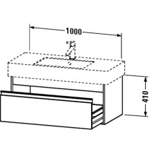 Тумба графит матовый 100 см Duravit Ketho KT669104949