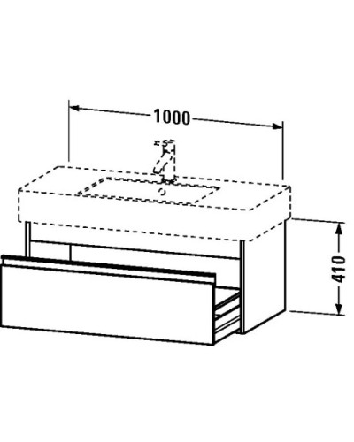 Тумба тауп матовый 100 см Duravit Ketho KT669109191
