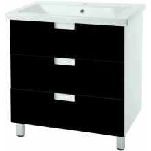 Тумба черный глянец/белый глянец 96,2 см Bellezza Пегас 4630417140042