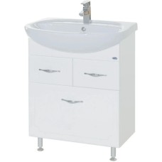 Тумба белый глянец 61 см с бельевой корзиной Bellezza Стелла 4636010120016