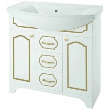 Тумба белый глянец золотая патина 72,1 см Bellezza Тиффани 4630512110384