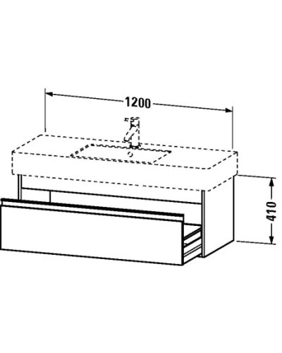 Тумба белый глянец 120 см Duravit Ketho KT669202222