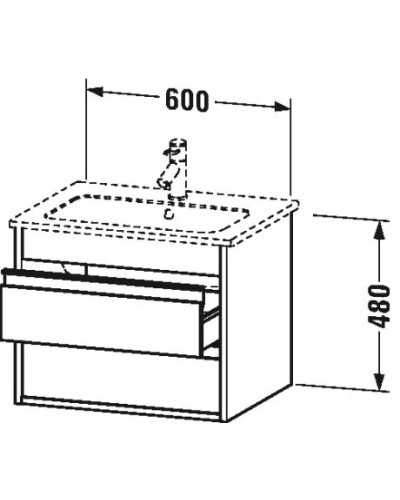 Тумба орех 60 см Duravit Ketho KT642807979