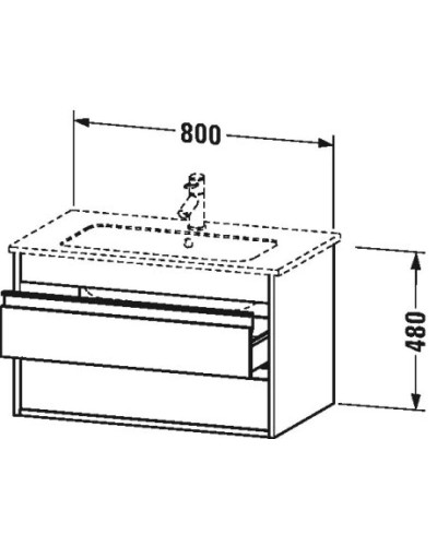 Тумба базальт матовый 80 см Duravit Ketho KT642904343