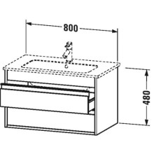 Тумба лен 80 см Duravit Ketho KT642907575