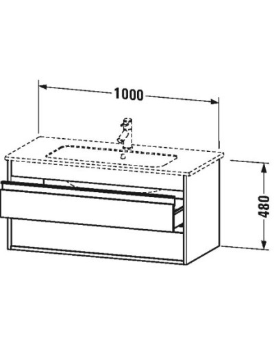 Тумба белый матовый 100 см Duravit Ketho KT643001818