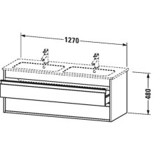 Тумба белый матовый 127 см Duravit Ketho KT643201818