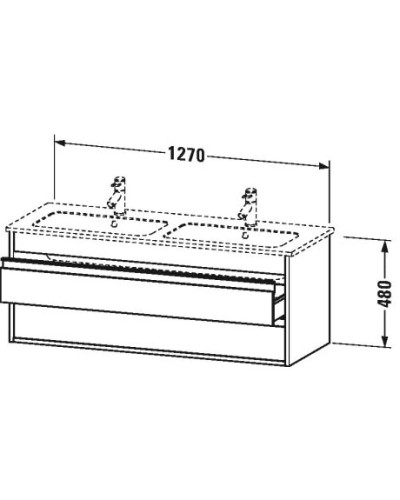 Тумба орех 127 см Duravit Ketho KT643207979