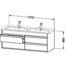 Тумба темный орех 127 см Duravit Ketho KT643302121
