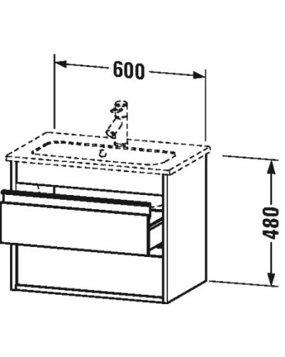 Тумба лен 60 см Duravit Ketho KT645207575