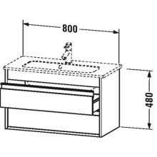 Тумба белый матовый 80 см Duravit Ketho KT645301818
