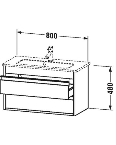 Тумба белый матовый 80 см Duravit Ketho KT645301818