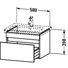 Тумба графит матовый 58 см Duravit DuraStyle  DS638004949