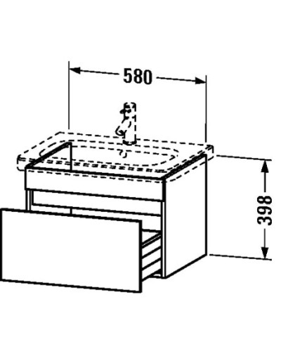 Тумба графит матовый 58 см Duravit DuraStyle  DS638004949