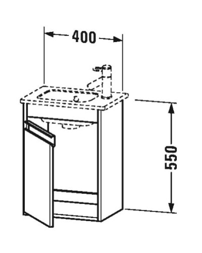 Тумба белый глянец 40 см Duravit Ketho KT6417L2222