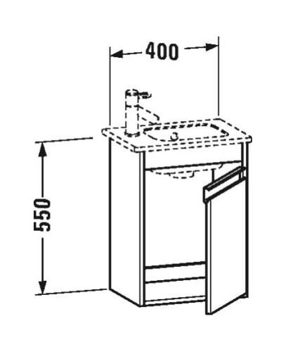 Тумба графит матовый 40 см Duravit Ketho KT6417R4949