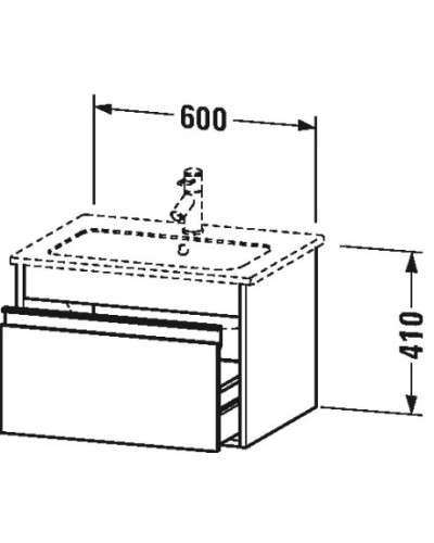 Тумба белый матовый 60 см Duravit Ketho KT641801818