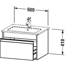 Тумба графит матовый 60 см Duravit Ketho KT641804949