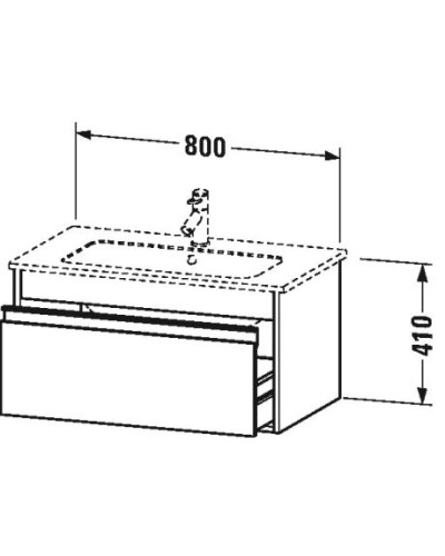 Тумба базальт матовый 80 см Duravit Ketho KT641904343
