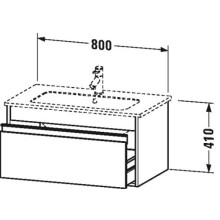 Тумба графит матовый 80 см Duravit Ketho KT641904949