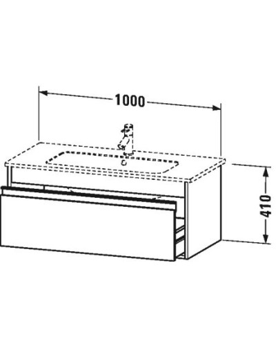 Тумба каштан 100 см Duravit Ketho KT642005353