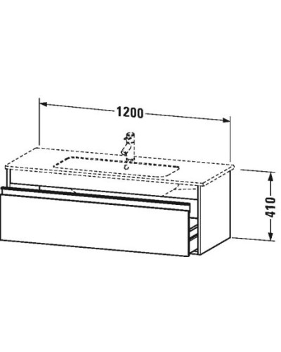 Тумба лен 120 см Duravit Ketho KT642107575