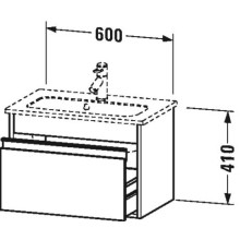 Тумба орех 60 см Duravit Ketho KT642207979