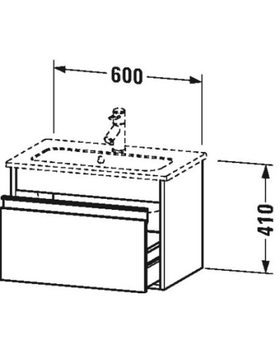 Тумба орех 60 см Duravit Ketho KT642207979
