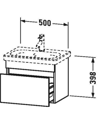 Тумба темный орех 50 см Duravit DuraStyle DS630302121